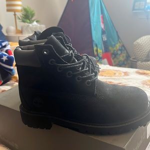 All black timberland boots size 1